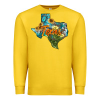 Lemon western texas map Premium Sweatshirt - AdoDesignShop