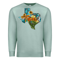 Seafoam western texas map Premium Sweatshirt - AdoDesignShop