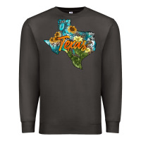 Smoke western texas map Premium Sweatshirt - AdoDesignShop