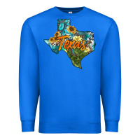True Royal western texas map Premium Sweatshirt - AdoDesignShop