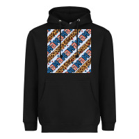 Black american mama leopard seamless pattern Heavyweight Hoodie - BundleAndBundleShop