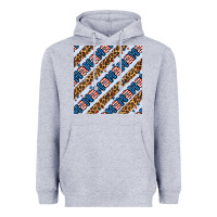 Heather Grey american mama leopard seamless pattern Heavyweight Hoodie - BundleAndBundleShop