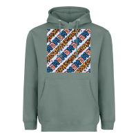 Sage american mama leopard seamless pattern Heavyweight Hoodie - BundleAndBundleShop