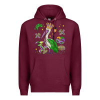 Burgundy mardi gras pelican Premium Hoodie - MaliasSmallBusiness