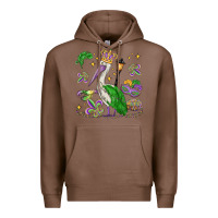 Chestnut mardi gras pelican Premium Hoodie - MaliasSmallBusiness