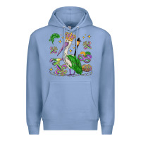 Colony Blue mardi gras pelican Premium Hoodie - MaliasSmallBusiness