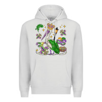 Dove Grey mardi gras pelican Premium Hoodie - MaliasSmallBusiness