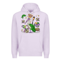 Lilac mardi gras pelican Premium Hoodie - MaliasSmallBusiness