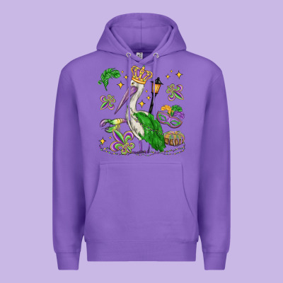 Mardi Gras Pelican Premium Hoodie Designed By Maliassmallbusiness