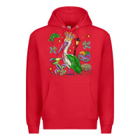 Red mardi gras pelican Premium Hoodie - MaliasSmallBusiness