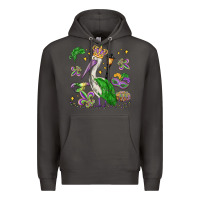 Smoke mardi gras pelican Premium Hoodie - MaliasSmallBusiness