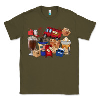 Army Green postal worker coffee cups Classic Tee - FaDigitalArtStudio