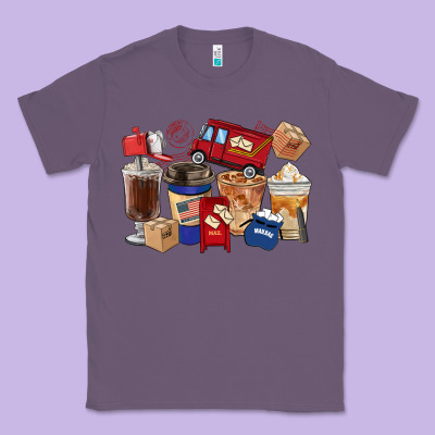 Postal Worker Coffee Cups Classic Tee Designed By Fadigitalartstudio