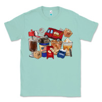 Seafoam postal worker coffee cups Classic Tee - FaDigitalArtStudio