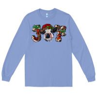 Colony Blue christmas joy with heifer cow Long Sleeve Tee - RanaPortraitStore