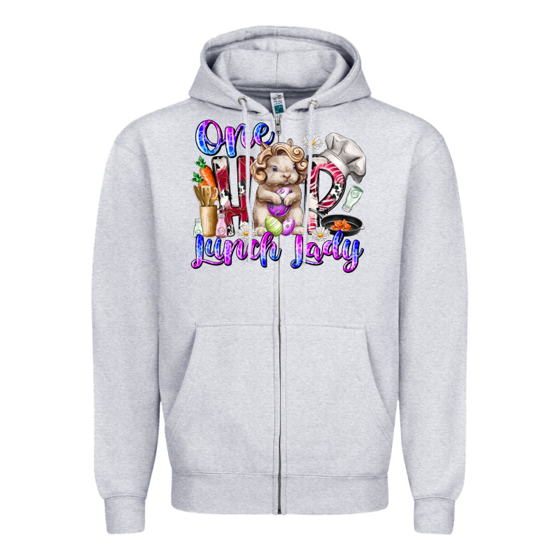 One Hop Lunch Day Zipper Hoodie by RacoonDesign | Teevron