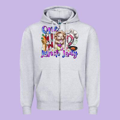 One Hop Lunch Day Zipper Hoodie Designed By Racoondesign