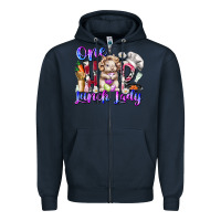 Navy one hop lunch day Zipper Hoodie - RacoonDesign