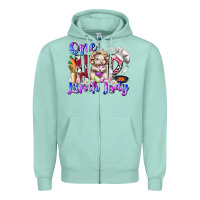 Seafoam one hop lunch day Zipper Hoodie - RacoonDesign