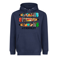 Navy #teacherlife pencils Heavyweight Hoodie - JahusDesignShop