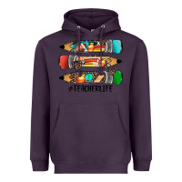 Plum #teacherlife pencils Heavyweight Hoodie - JahusDesignShop