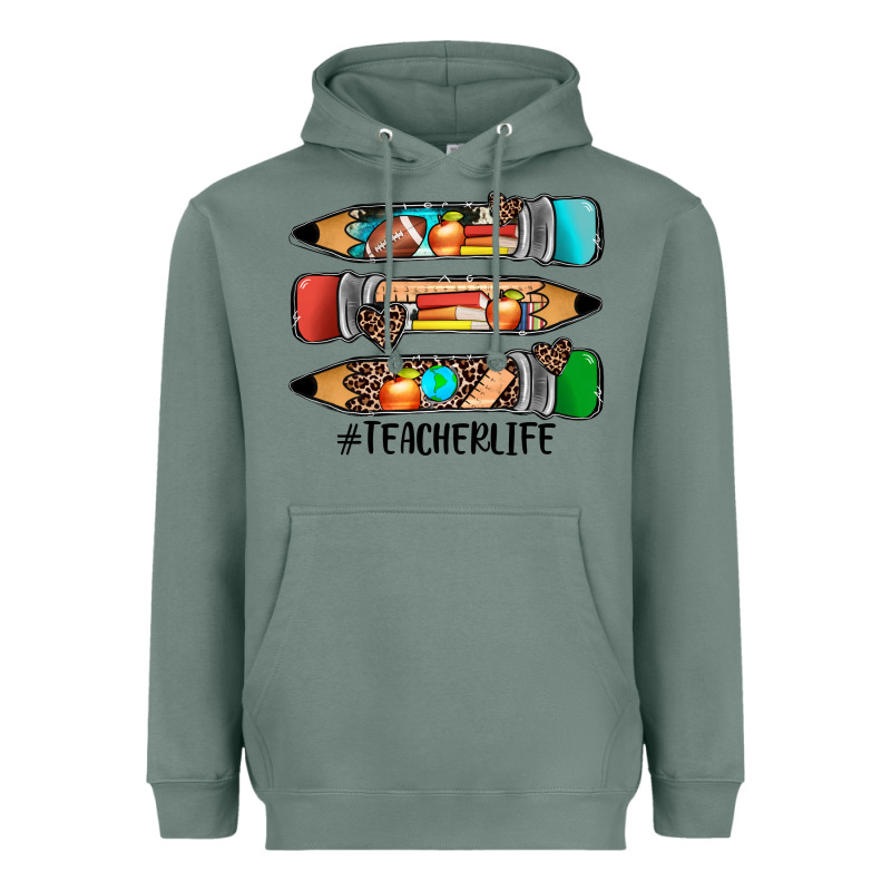 #teacherlife Pencils Heavyweight Hoodie by JahusDesignShop | Teevron