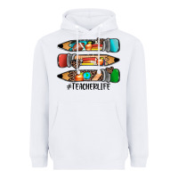 White #teacherlife pencils Heavyweight Hoodie - JahusDesignShop