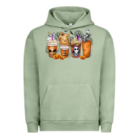 Pigment Oil Green nightmare coffee cups Urban Hoodie - MaliasSmallBusiness