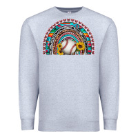 Heather Grey baseball rainbow Premium Sweatshirt - Artiststas