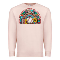 Pale Pink baseball rainbow Premium Sweatshirt - Artiststas