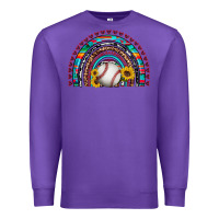 Purple baseball rainbow Premium Sweatshirt - Artiststas