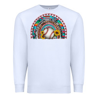 White baseball rainbow Premium Sweatshirt - Artiststas