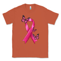Copper Breast Cancer Ribbon with Butterfly Classic Tee - texasbilliewilder