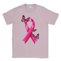 Lilac Breast Cancer Ribbon with Butterfly Classic Tee - texasbilliewilder