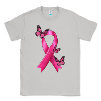 Moon Dust Breast Cancer Ribbon with Butterfly Classic Tee - texasbilliewilder