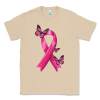 Mushroom Breast Cancer Ribbon with Butterfly Classic Tee - texasbilliewilder