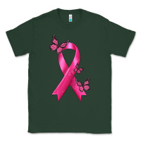 Sports Green Breast Cancer Ribbon with Butterfly Classic Tee - texasbilliewilder