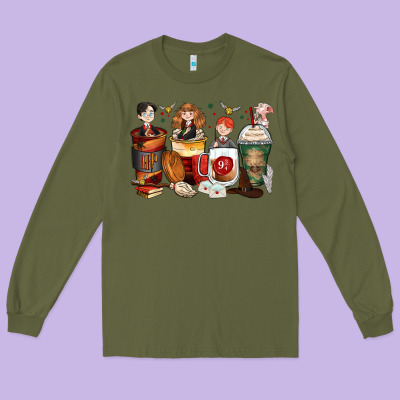 Harry Coffee Cups Long Sleeve Tee Designed By Zillion Design Studio