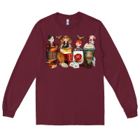 Burgundy harry coffee cups Long Sleeve Tee - Zillion Design Studio