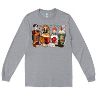 Heather Grey harry coffee cups Long Sleeve Tee - Zillion Design Studio