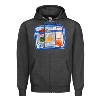 Charcoal Heather lunchbox fa element Zipper Hoodie - FaDigitalArtStudio