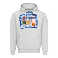 Dove Grey lunchbox fa element Zipper Hoodie - FaDigitalArtStudio