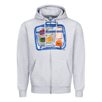 Heather Grey lunchbox fa element Zipper Hoodie - FaDigitalArtStudio