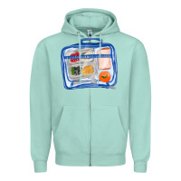 Seafoam lunchbox fa element Zipper Hoodie - FaDigitalArtStudio