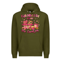 Army Green calorias de amor no cuentan mexican valentines day Premium Hoodie - MaliasSmallBusiness