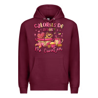 Burgundy calorias de amor no cuentan mexican valentines day Premium Hoodie - MaliasSmallBusiness