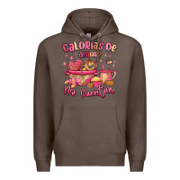 Coffee calorias de amor no cuentan mexican valentines day Premium Hoodie - MaliasSmallBusiness