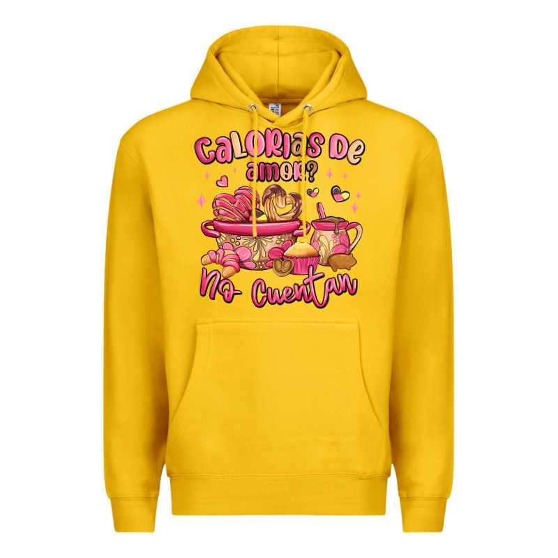 Calorias De Amor No Cuentan Mexican Valentines Day Premium Hoodie by MaliasSmallBusiness | Teevron