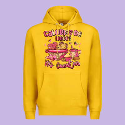 Calorias De Amor No Cuentan Mexican Valentines Day Premium Hoodie Designed By Maliassmallbusiness