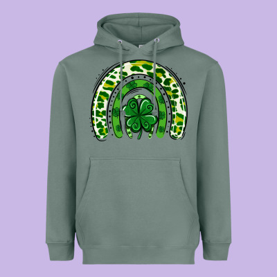 St Patrick Rainbow Heavyweight Hoodie Designed By Jasminsmagicworld
